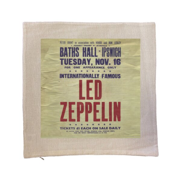 Led Zeppelin Ipswich Poster cushion cover Thumbnail